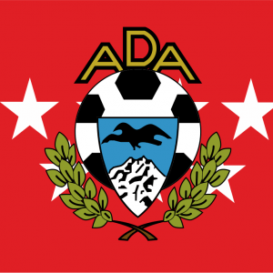 Bandera de Madrid con escudo de la A.D. Alcorcon