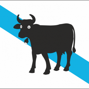 Bandera Galícia con Vaca
