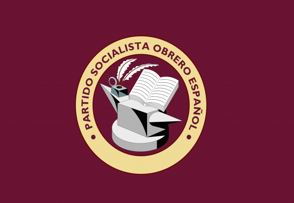 Bandera PSOE escudo antiguo