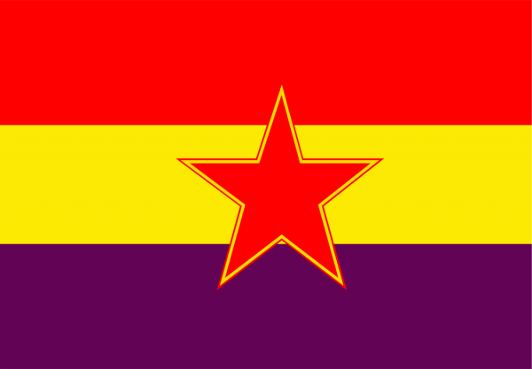 Bandera Republicana con estrella de 5 puntas