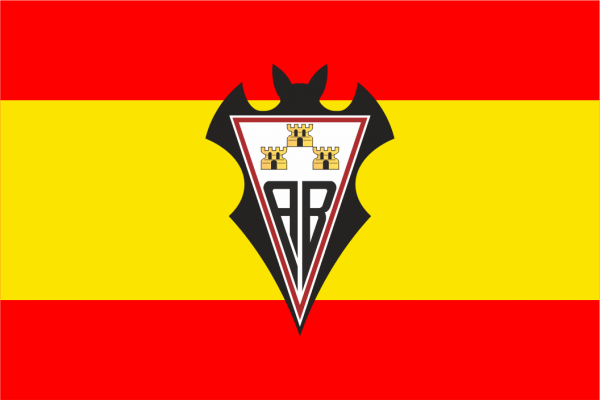 Bandera España con escudo del Albacete Balompie