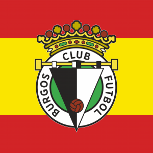 Bandera España con escudo Burgos C.F.