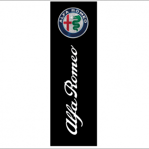 Bandera Vertical Alfa Negra