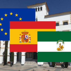 Banderas de Europa + España + Andalucía
