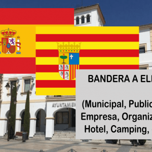 Banderas de España + Aragón + Bandera a elegir. (indica cual en notas adicionales, si es personalizada nos pondremos en contacto contigo)