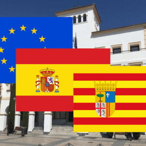 Banderas de Europa + España + Aragón