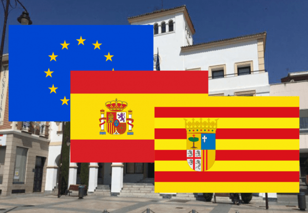Banderas de Europa + España + Aragón