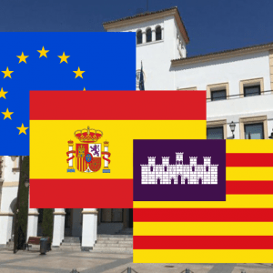Banderas de Europa + España + Baleares