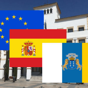 Banderas de Europa + España + Canarias