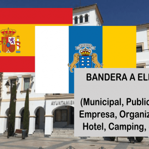 Banderas de España + Canarias + Bandera a elegir. (indica cual en notas adicionales, si es personalizada nos pondremos en contacto contigo)