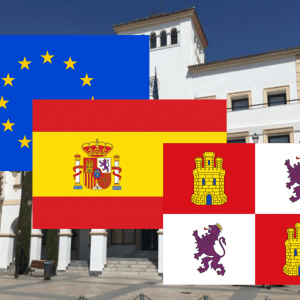 Banderas de Europa + España + Castilla Leon