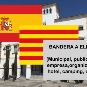 Banderas de España + Cataluña + Bandera a elegir. (indica cual en notas adicionales, si es personalizada nos pondremos en contacto contigo)