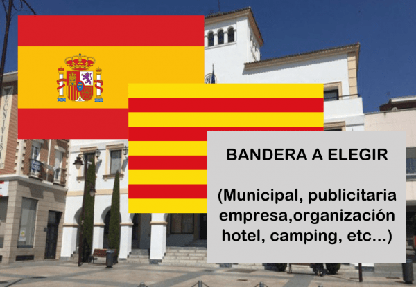 Banderas de España + Cataluña + Bandera a elegir. (indica cual en notas adicionales, si es personalizada nos pondremos en contacto contigo)