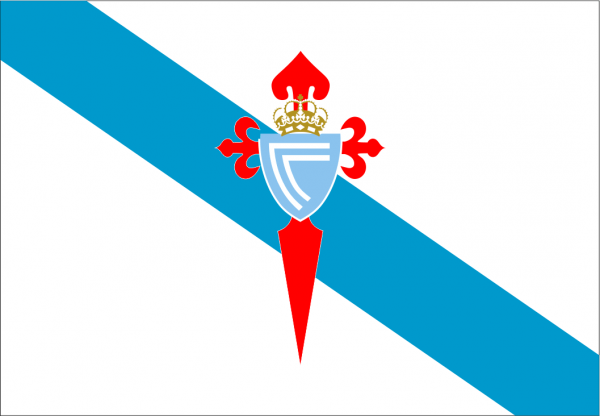 Bandera Galicia con escudo Celta de Vigo