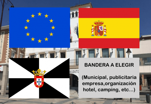 Banderas de Europa + España + Ceuta + Bandera a elegir. (indica cual en notas adicionales, si es personalizada nos pondremos en contacto contigo)