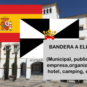 Banderas de España + Ceuta + Bandera a elegir. (indica cual en notas adicionales, si es personalizada nos pondremos en contacto contigo)