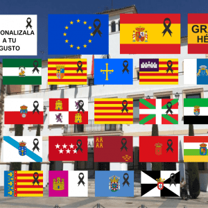 Bandera crespón negro, indica que bandera quieres en notas adicionales