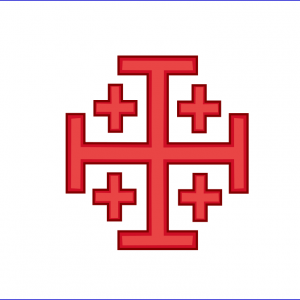 Bandera de la Cruz de Jerusalen