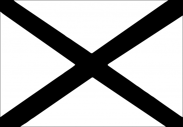 Bandera Cruz San Andres (Negra)