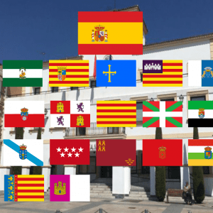 Bandera de España y las 17 Comunidades Autónomas con 10% de descuento adicional