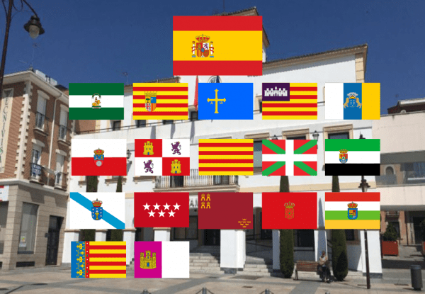 Bandera de España y las 17 Comunidades Autónomas con 10% de descuento adicional
