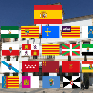 Bandera de España + Comunidades Autónomas + Ceuta y Melilla con 10% de descuento adicional