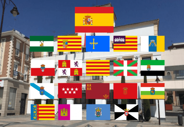 Bandera de España + Comunidades Autónomas + Ceuta y Melilla con 10% de descuento adicional