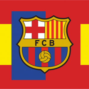 Bandera España y F.C. Barcelona
