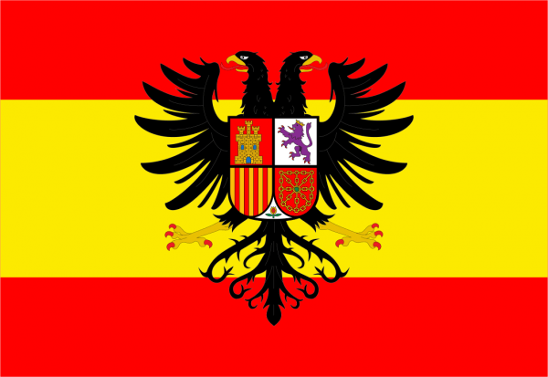 Bandera de España con Aguila bicefala o de los Tercios
