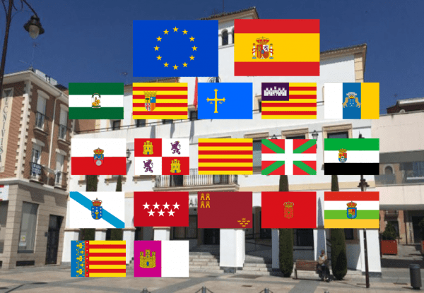 Bandera de Europa, España y las 17 Comunidades Autónomas con 10% de descuento adicional