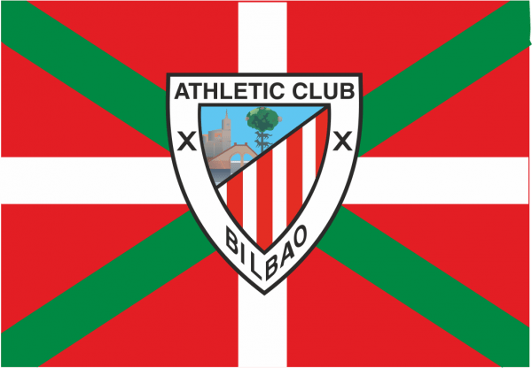 Bandera Euskadi con escudo del Athletic de Bilbao