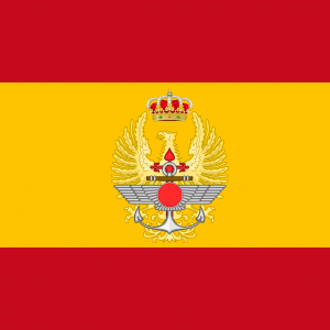 Bandera España con escudo Fuerzas Armadas