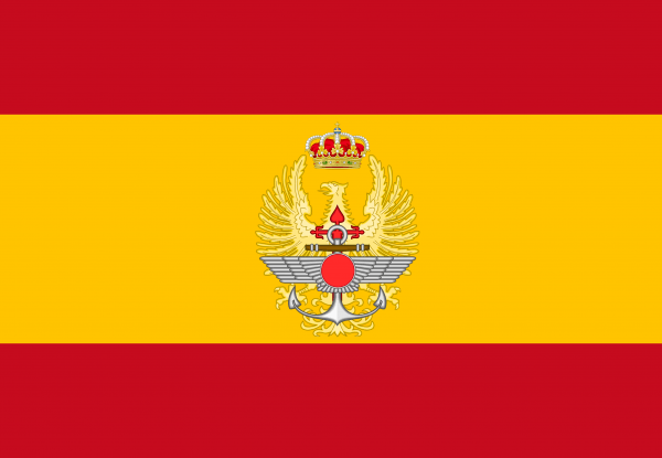 Bandera España con escudo Fuerzas Armadas