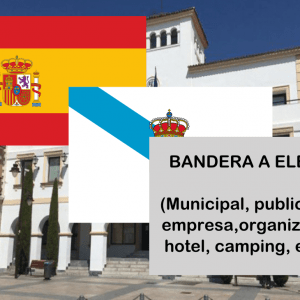 Banderas de España + Galicia + Bandera a elegir. (indica cual en notas adicionales, si es personalizada nos pondremos en contacto contigo)