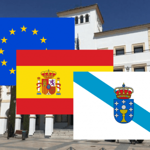 Banderas de Europa + España + Galicia