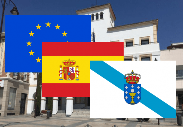 Banderas de Europa + España + Galicia