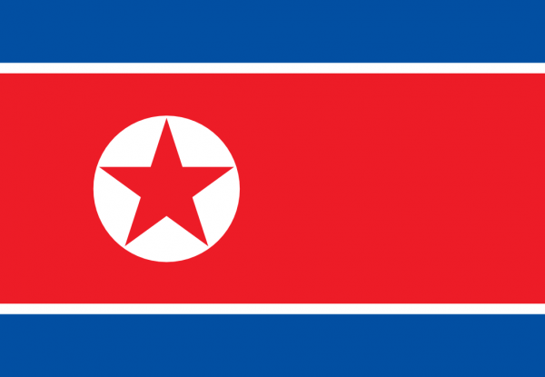 Bandera de Corea del Norte