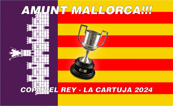 Compra al mejor precio la bandera de Mallorca copa del rey, fabricacion nacional y entrega inmediata. Tienes mas banderas en nuestra tienda online