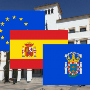 Banderas de Europa + España + Melilla