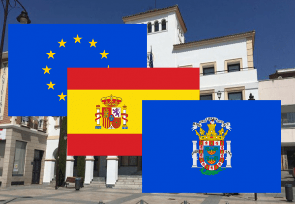 Banderas de Europa + España + Melilla