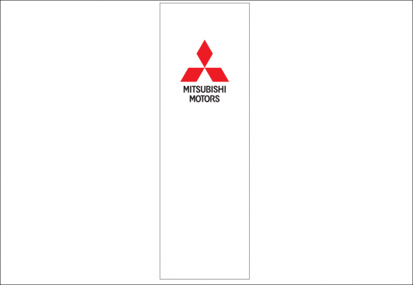 Bandera Vertical Mitsubishi Motors