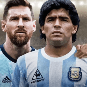 Bandera Argentina Messi Maradona