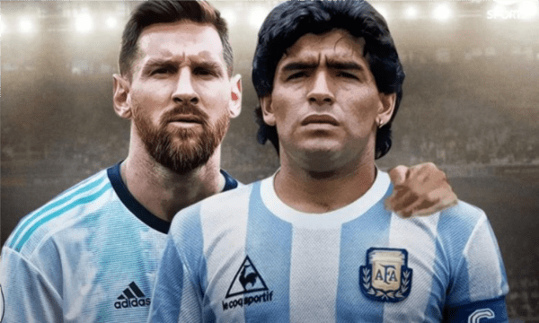 Bandera Argentina Messi Maradona