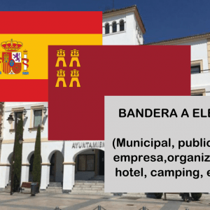 Banderas de España + Murcia + Bandera a elegir. (indica cual en notas adicionales, si es personalizada nos pondremos en contacto contigo)