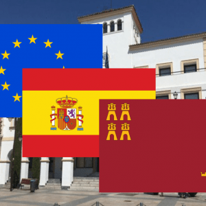 Banderas de Europa + España + Murcia