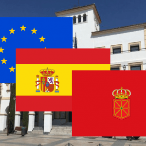 Banderas de Europa + España + Navarra