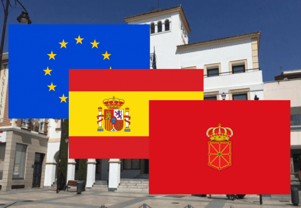 Banderas de Europa + España + Navarra