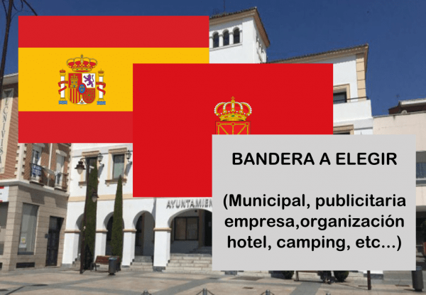 Banderas de España + Navarra + Bandera a elegir. (indica cual en notas adicionales, si es personalizada nos pondremos en contacto contigo)