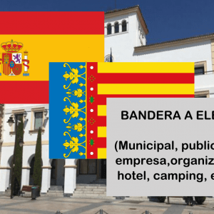 Banderas de España + Valencia + a elegir (indica cual en notas adicionales, si es personalizada nos pondremos en contacto contigo)